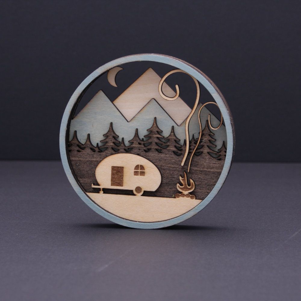 Camper Trees Laser Cut and engrave