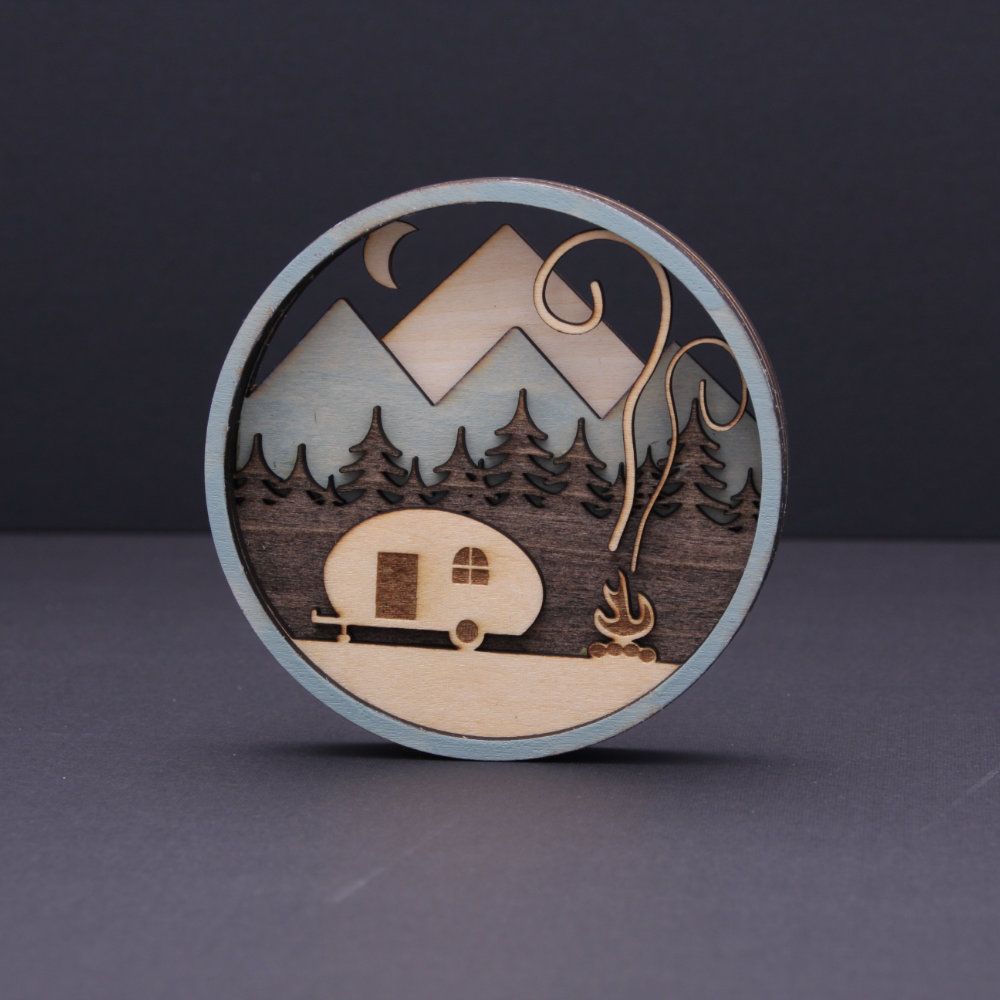 Camper Trees Laser Cut and engrave