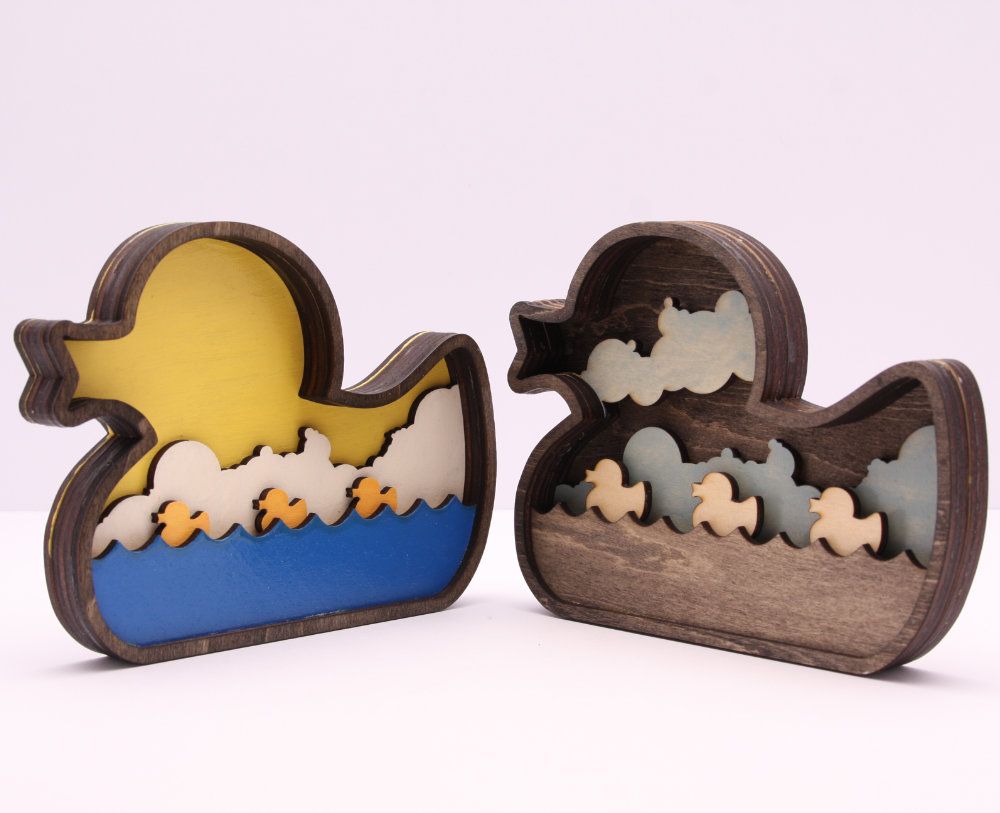 Ducky laser cut and engrave